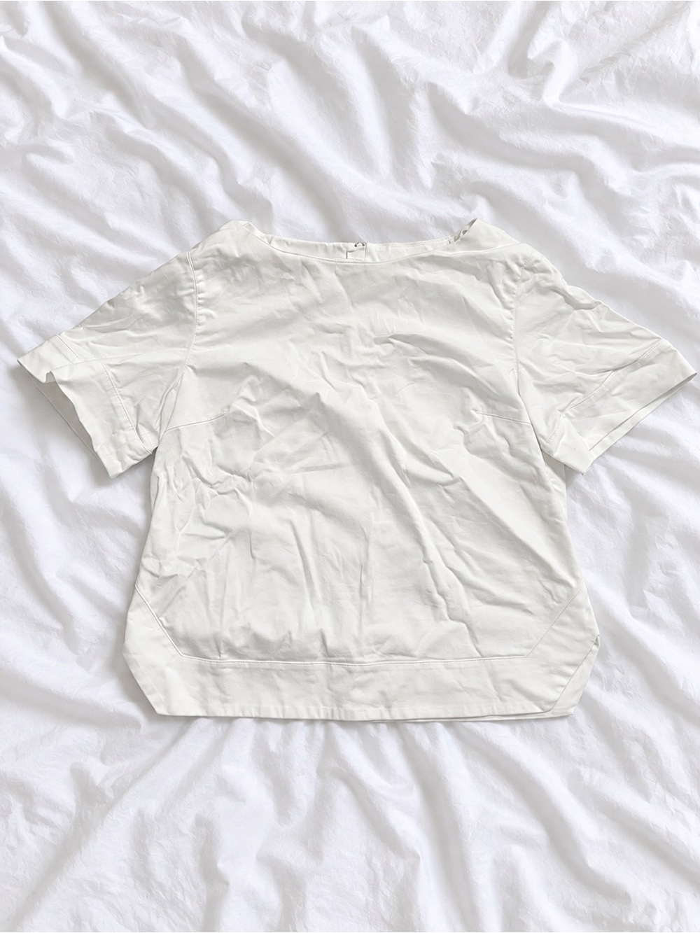 White Women's Short Sleeve Top